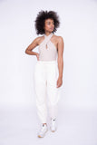 Crisscross Halter Bodysuit || Peony