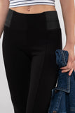 Side Elastic Skinny Pants || Black