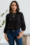 Eyelet Lace Blouse || Black