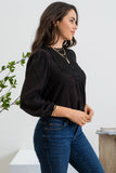 Eyelet Lace Blouse || Black