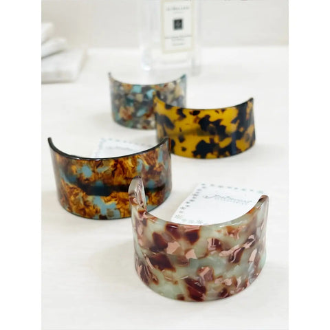 Acrylic Cuff Elastics Ponytail Holders || Random Colour
