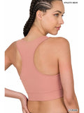 Athletic Racerback Padded Bra || Light Rose