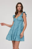 Babydoll Mini Dress || Dark Mint