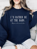 PRE-ORDER Rustic Girls Equestrian Crew || Navy with White