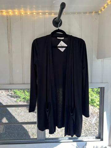 Long Sleeve Cardigan || Black