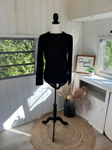 Long Sleeve Top || Black