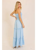 Boho Vibes Maxi Dress || Light Blue