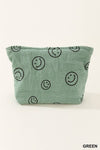 Corduroy Smile Cosmetic Clutch Bag || Select Colour