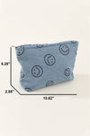 Corduroy Smile Cosmetic Clutch Bag || Select Colour