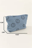 Corduroy Smile Cosmetic Clutch Bag || Select Colour