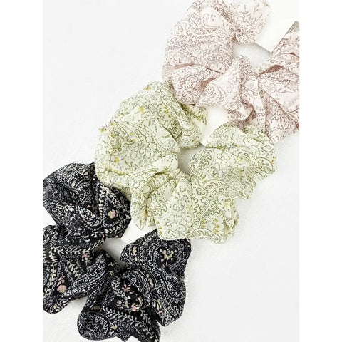 Elegant Pasley Soft Tone Chiffon Scrunchies