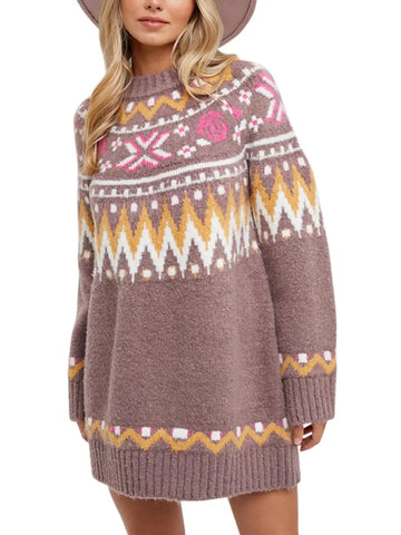 Fair Isle Sweater Dress || Coco