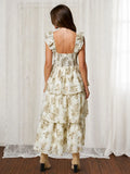 Tiered Midi Dress || Floral