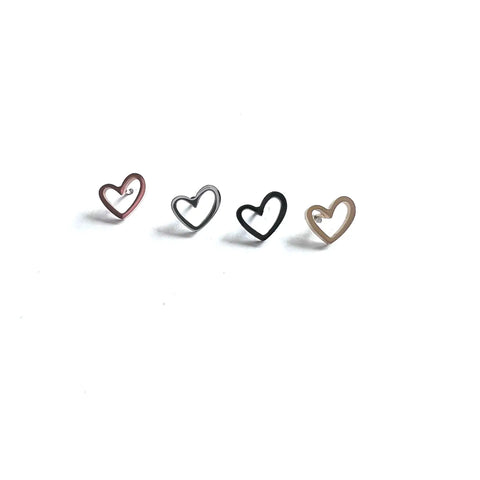 Heart Earrings || Select Colour