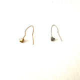 Heart Threader Earrings || Select Colour