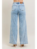 H.W. Retro Wide Leg || Stone Wash