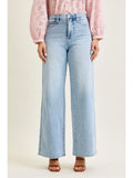 H.W. Tummy Control Retro Wide Leg || Light Wash