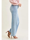 H.W. Tummy Control Retro Wide Leg || Light Wash