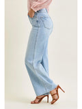 H.W. Tummy Control Retro Wide Leg || Light Wash