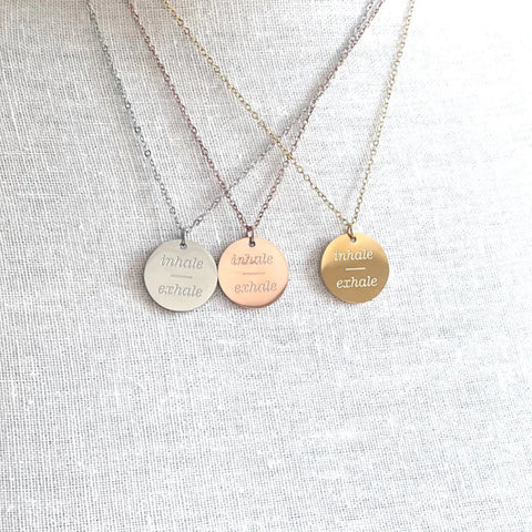 Inhale / Exhale Necklace || Silver