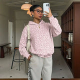 Oversized Sweatshirt || Pink Leopard