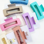 Matte Large Cut Out Rectangle Hair Claw