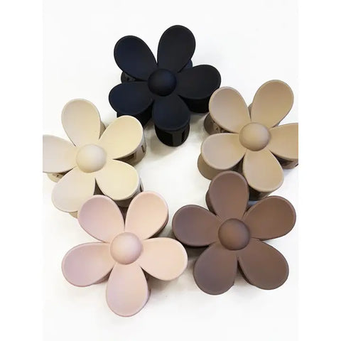 Matte Neutral Color Daisy Hair Clips