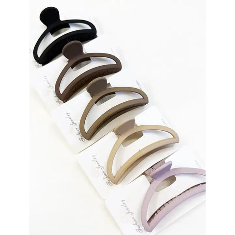 Minimalist Matte Half Moon Hair Claw Clips