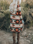 Geometric Long Cardigan || Multicolor