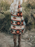 Geometric Long Cardigan || Multicolor