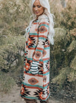 Geometric Long Cardigan || Multicolor