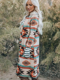 Geometric Long Cardigan || Multicolor