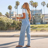Overall Wide Leg Jumpsuit || Denim