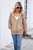 Quilted Zip-Up Hoodie Jacket || Khaki
