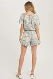 Ruffle Hem Romper || Tie-Dye