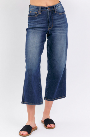 Mid-Rise Tummy Control Crop Wide