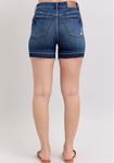 High-Waisted Tummy Control Hem Shorts || Dark