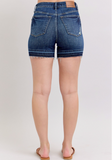 High-Waisted Tummy Control Hem Shorts || Dark