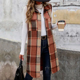 Retro Vest || Orange Plaid
