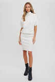 Slouch Neck Dolman Midi Dress || Cream