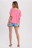 Smocking Ruffle Top || Barbie Pink