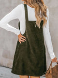 Corduroy Overall Dress || Vineyard Green