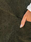 Corduroy Overall Dress || Vineyard Green