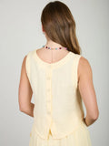 Back Button Detail Top || Butter Yellow