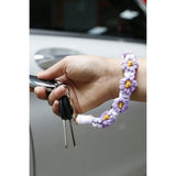Daisy Flower Wristlet Keychain