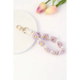 Daisy Flower Wristlet Keychain