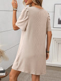 Twisted Stripes Midi Dresses || Apricot