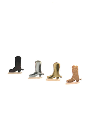 Western Boot Earring || Silver