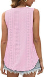 Loose Fit Sleeveless Tank || Pink