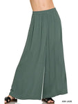 Woven Crinkle Wide Pants with Pockets || Ash Jade